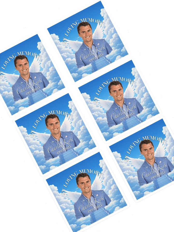 Charlie Kirk Tribute Stickers (6-PACK) product image (1)
