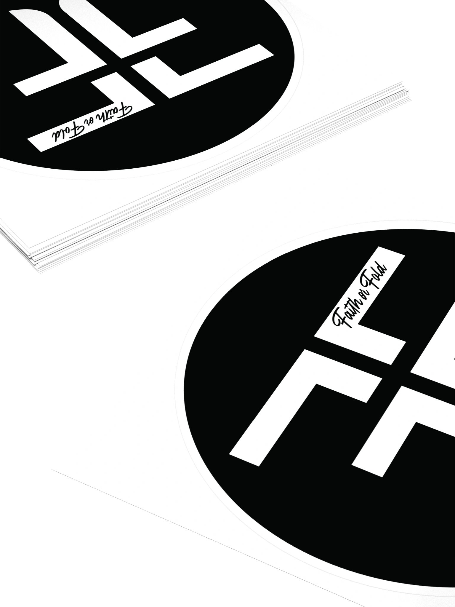 Faith or Fold Logo Sticker product image (4)