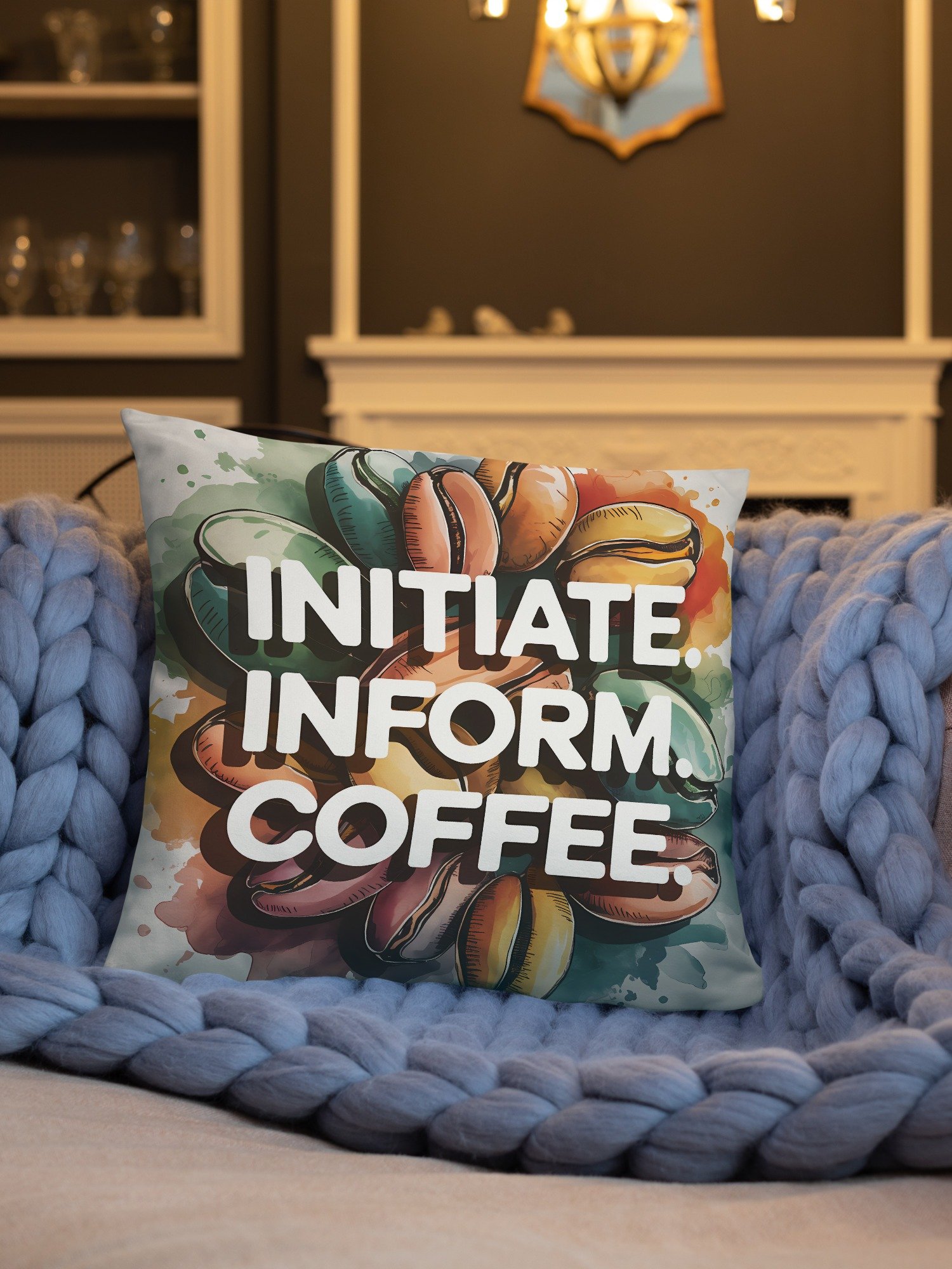 Initiate Inform Coffee Human Design Manifestor Pillow product image (12)