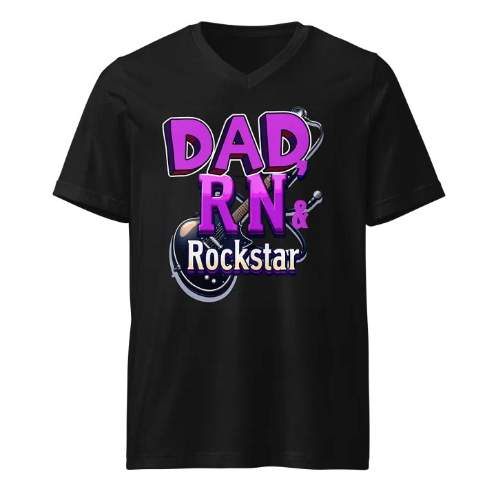 Rockstar Dad V-Neck Tee product image (1)