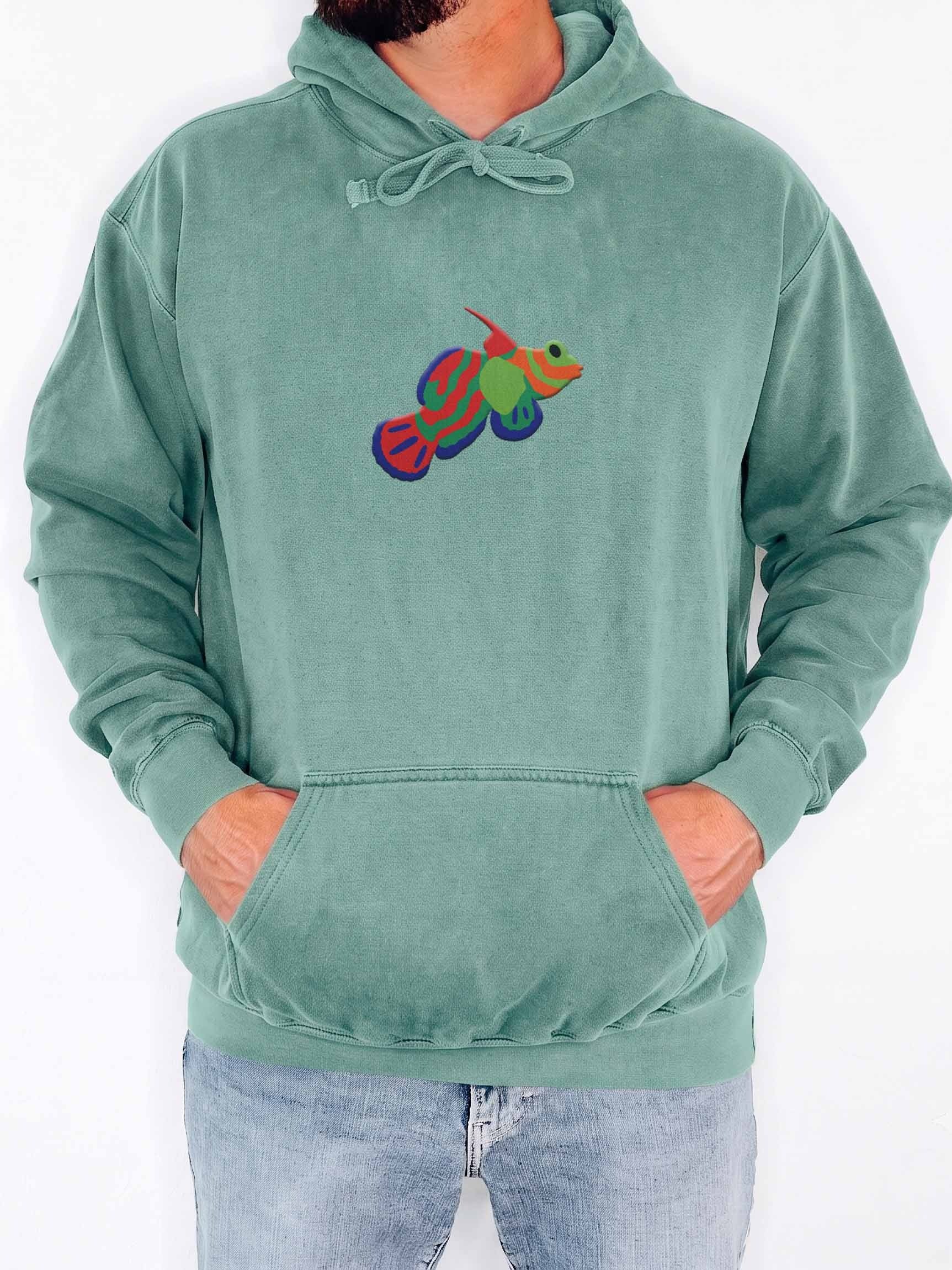 Mandarin Dragonet Embroidered Hoodie | Saltwater Reef Aquarium & Ocean Lover Apparel product image (2)