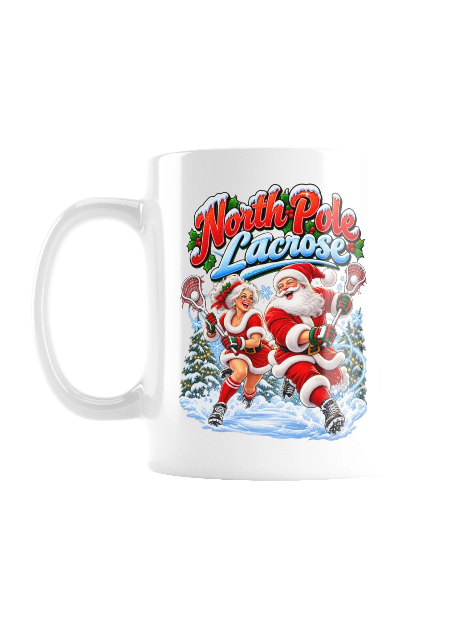 NORTH POLE LACROSSE — SANTA & MRS. CLAUS HIT THE FIELD - MUG product image (3)