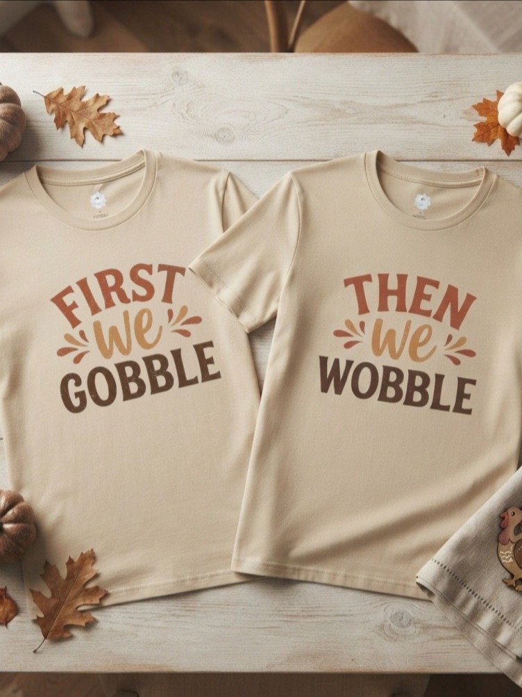 First We Gobble, Then We Wobble Tee Bundle product image (1)