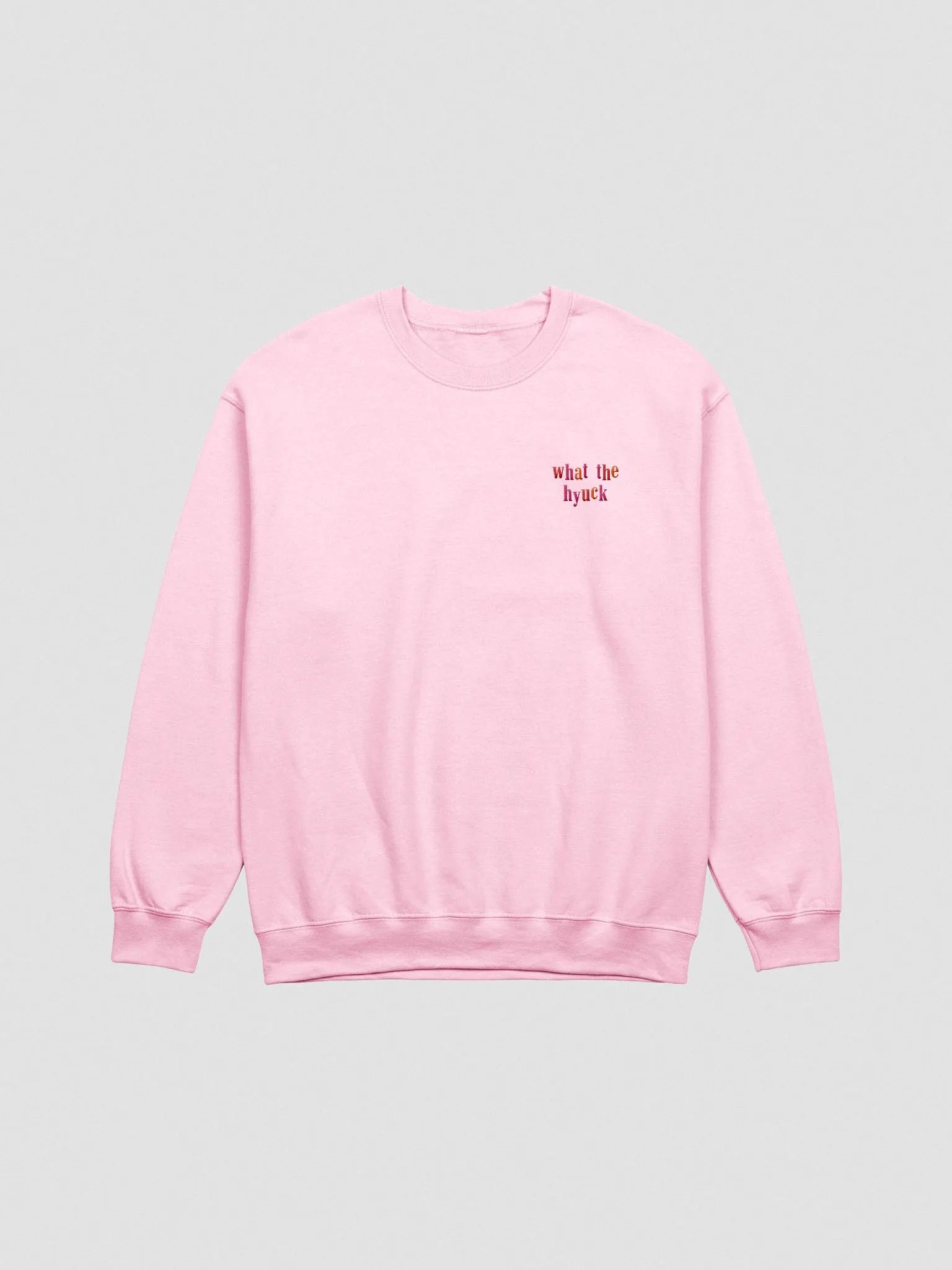 what the hyuck embroidered crewneck (multicolored) product image (1)