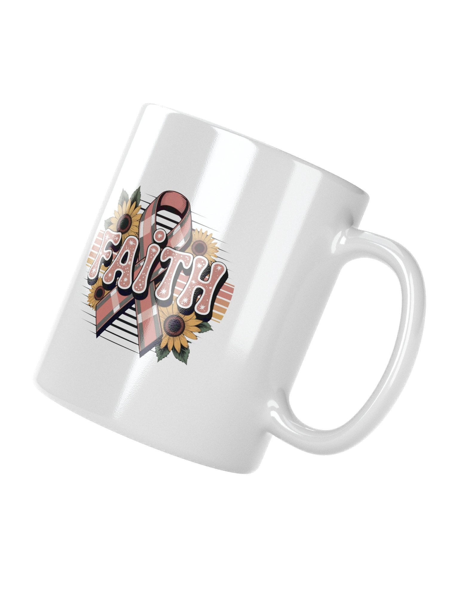 Sunflower Faith Breast Cancer Awareness Mug product image (8)