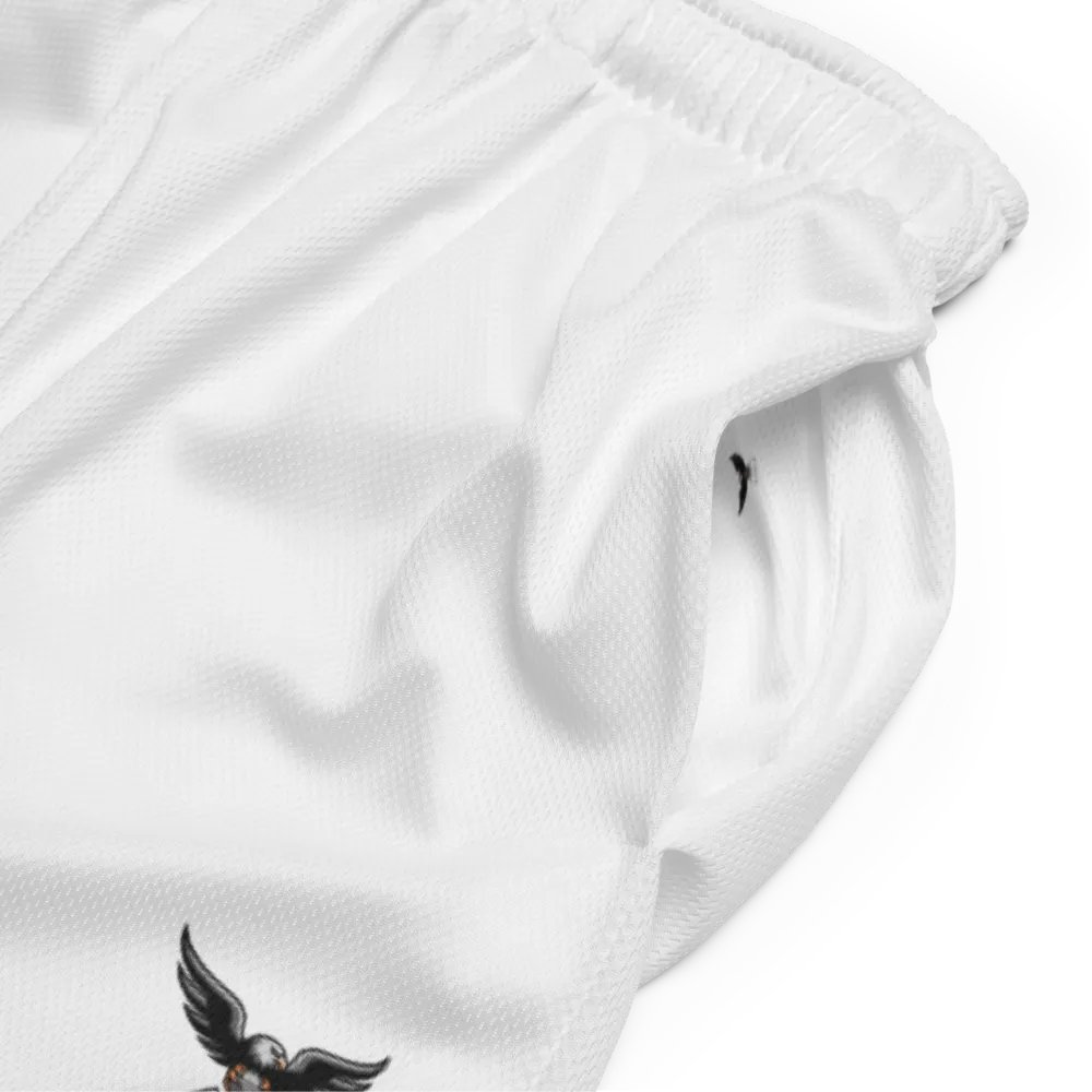 Zenith Eco-Friendly All-Over Print Recycled Mesh Shorts - White, 2XS-6XL product image (5)