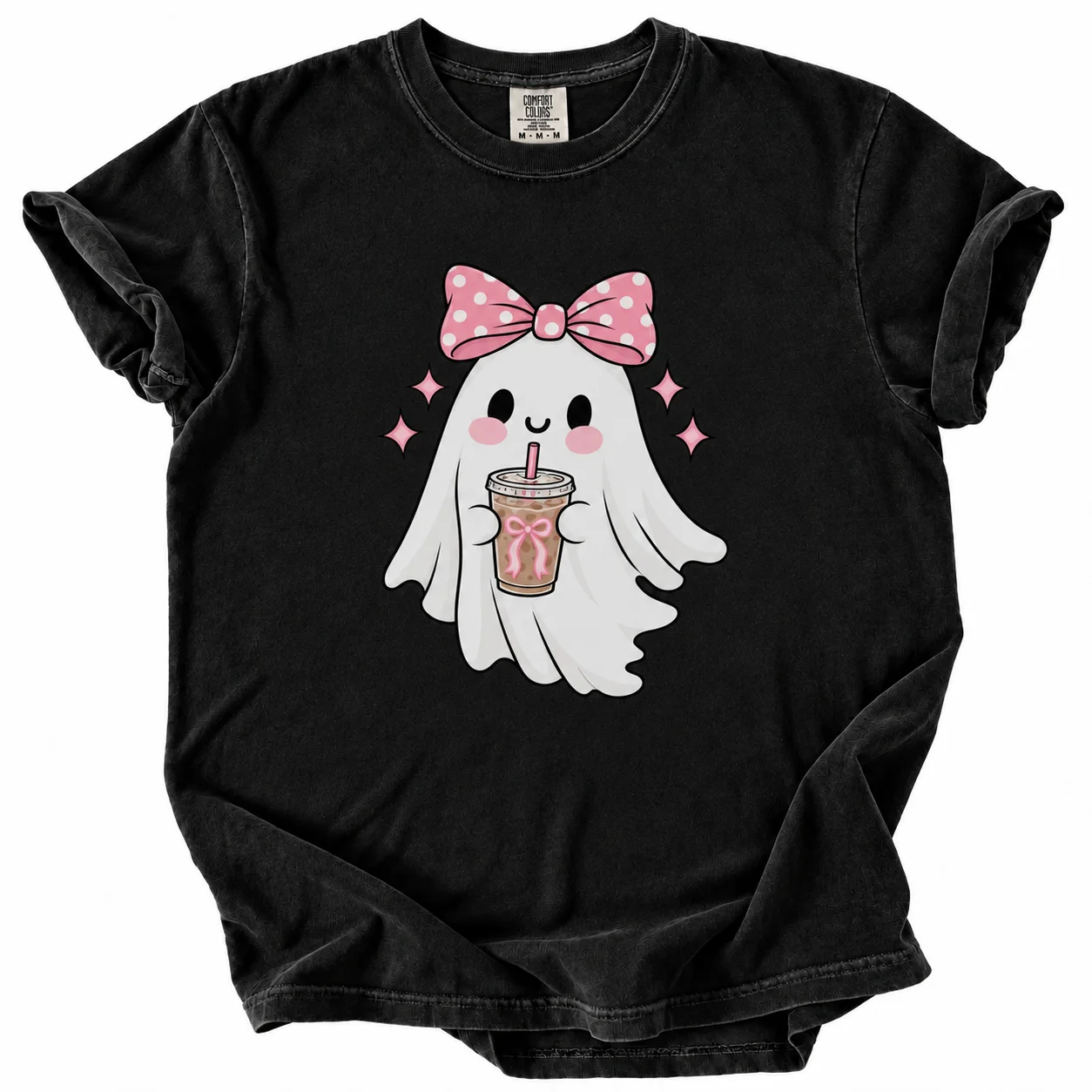 Comfort Colors Cute Iced Coffee Ghost Graphic T-Shirt product image (1)