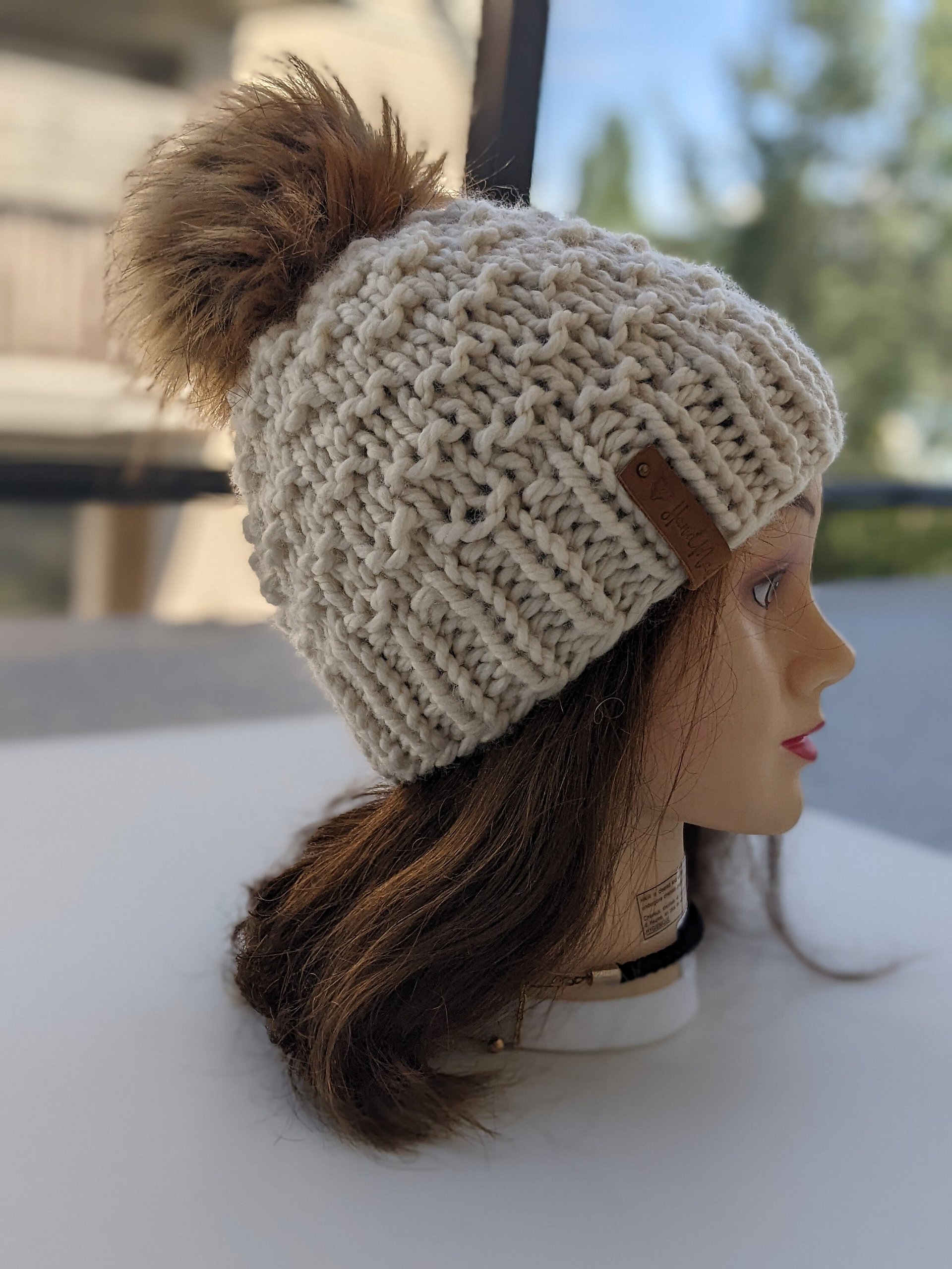 Raindrops Bulky Hat Knitting Pattern product image (3)