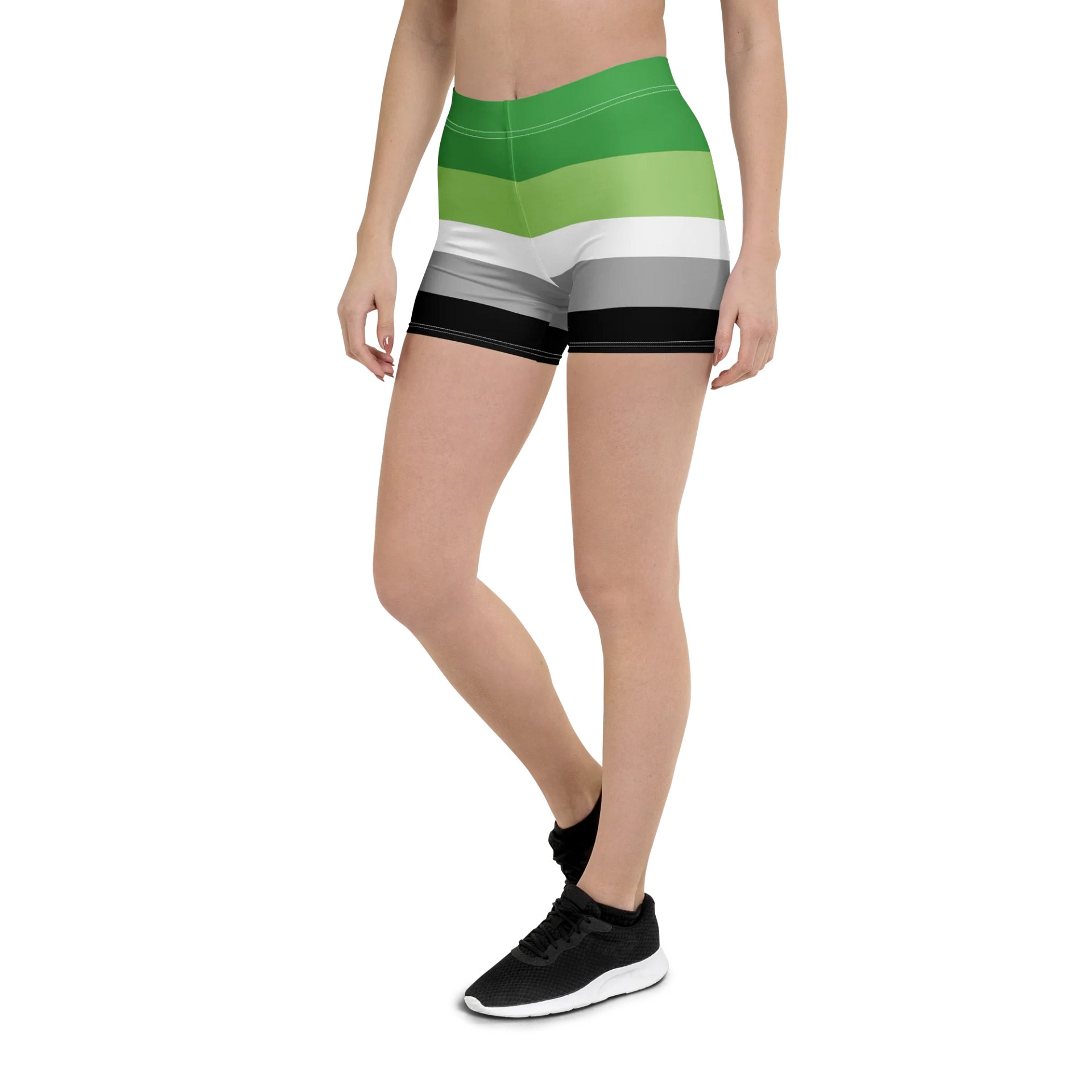 Aromantic Pride Flag Bike Shorts product image (5)