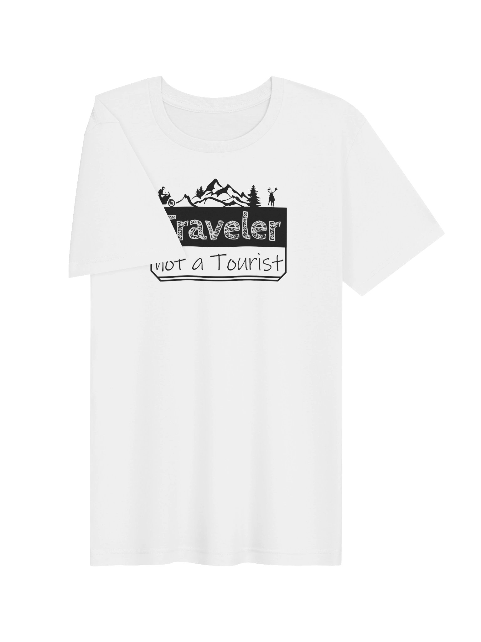 Traveler not a Tourist | Women's Adventure Motorcycle T-Shirt product image (4)