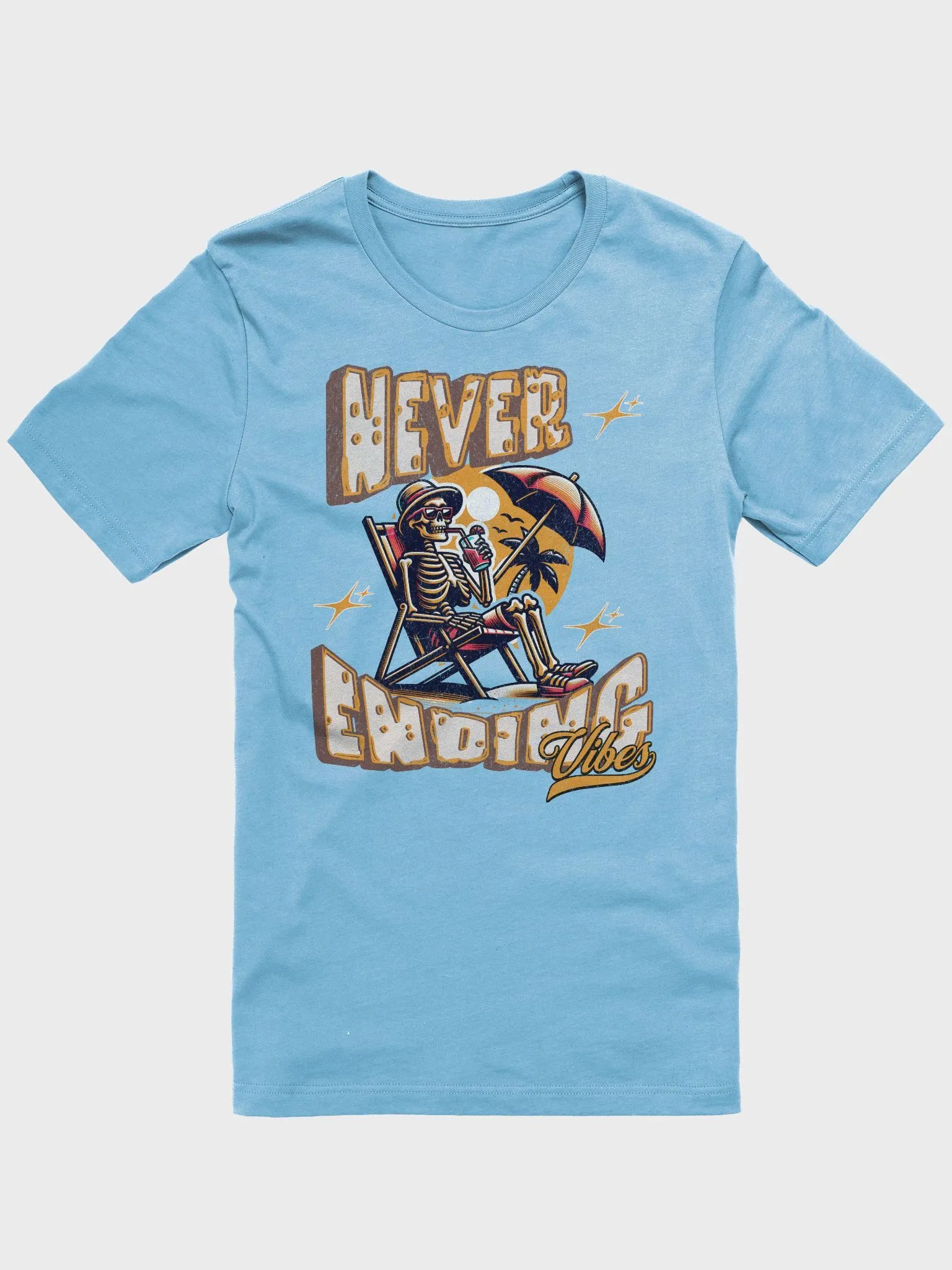 Never Ending Vibes Skeleton T-Shirt product image (1)
