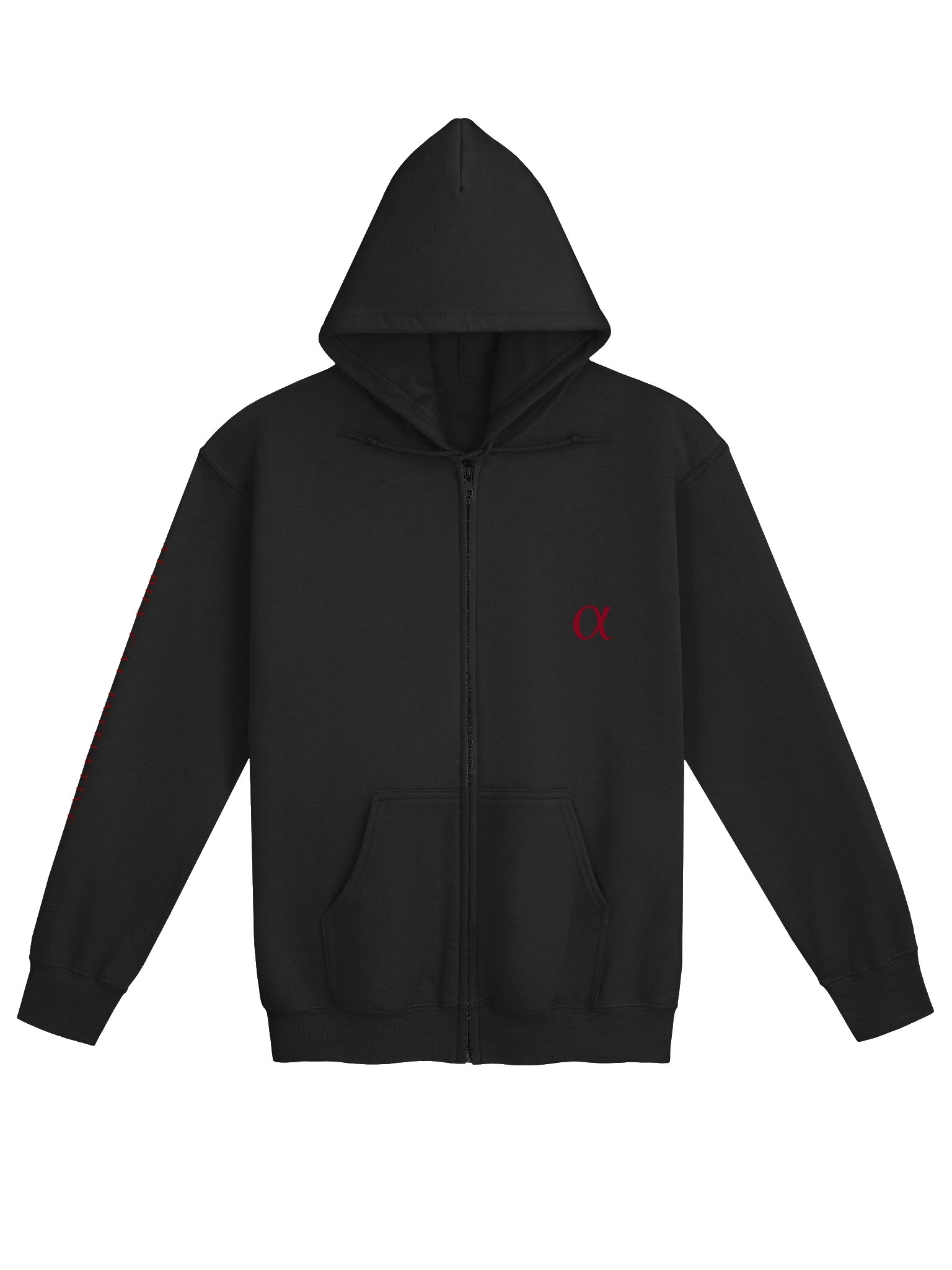 Black / Oxblood Unisex Zipper Hoodie product image (1)