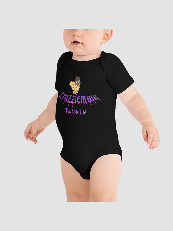 Crazzie Train Baby Short Sleeve One Piece - Bella + Canvas 100B product image (2)