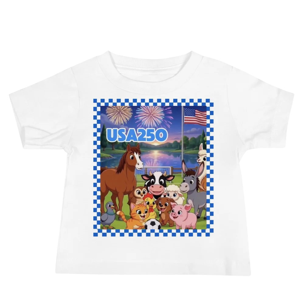 USA250 Farm Friends Baby Tee product image (2)
