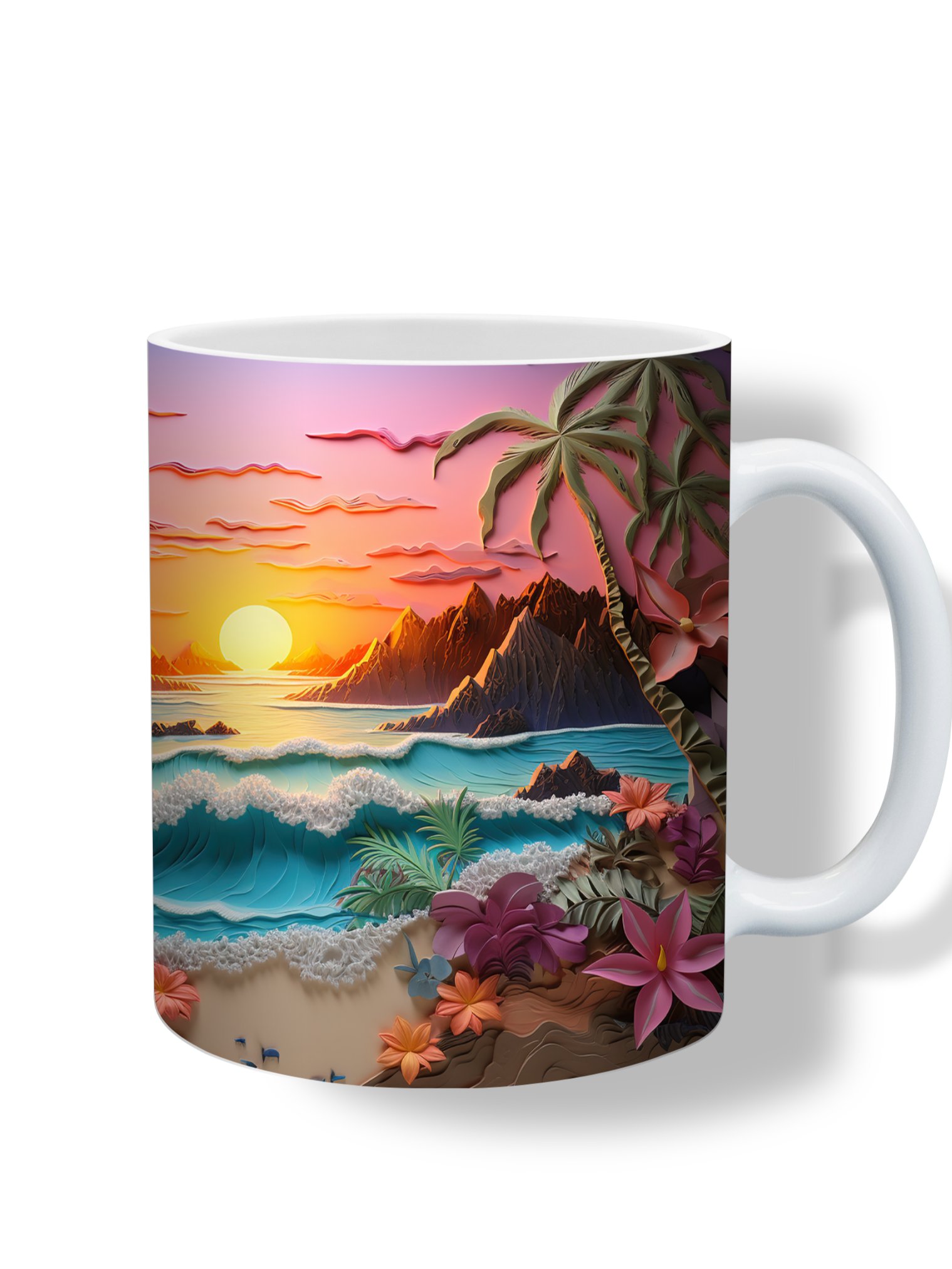 New ProductTropical Sunset Paradise 11oz Coffee Mug – Vibrant Beach Scene Ceramic Cup – Perfect for Coffee, Tea, or Coastal-Themed Déco product image (1)