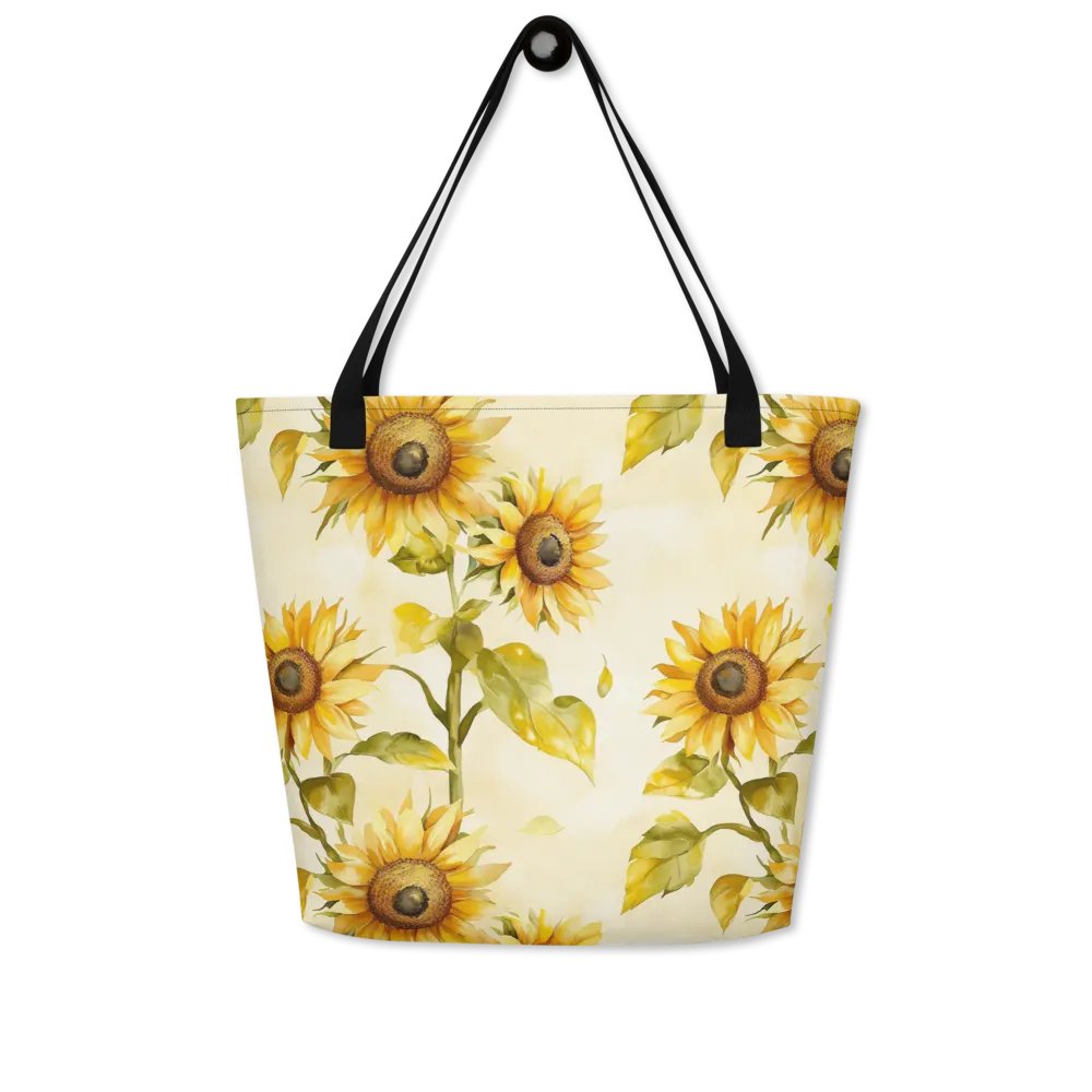 Sunflower Serenade Large Tote Bag product image (4)