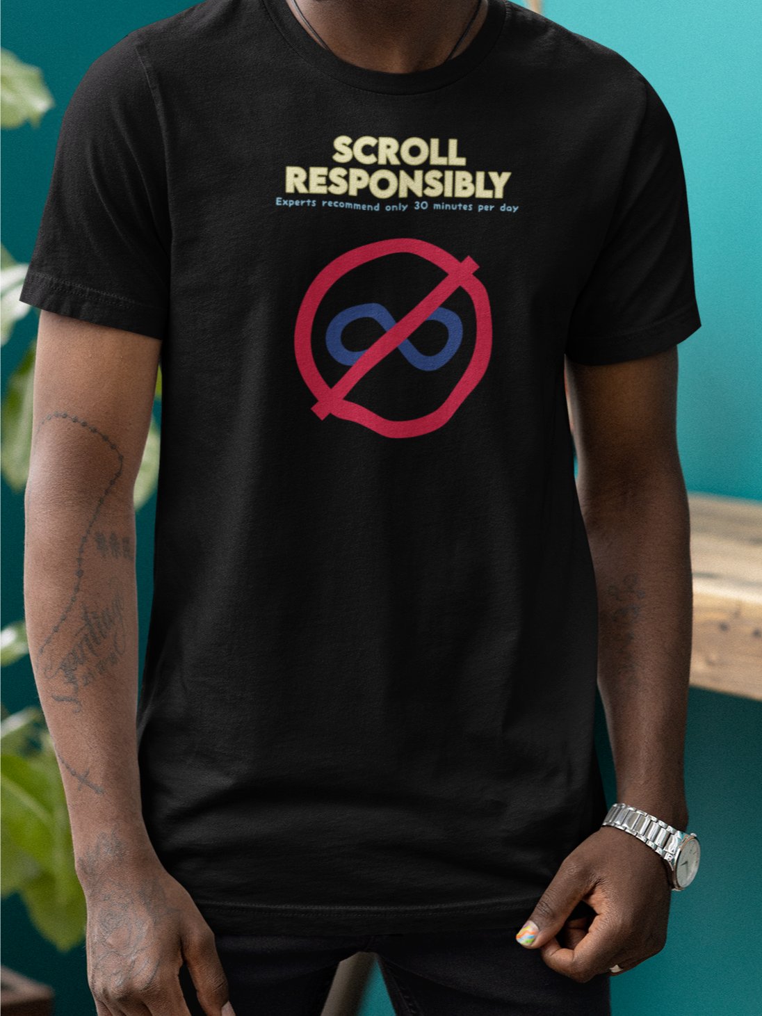 Funny Doomscrolling Shirt - Scroll Responsibly Social Media Humor Tee product image (3)