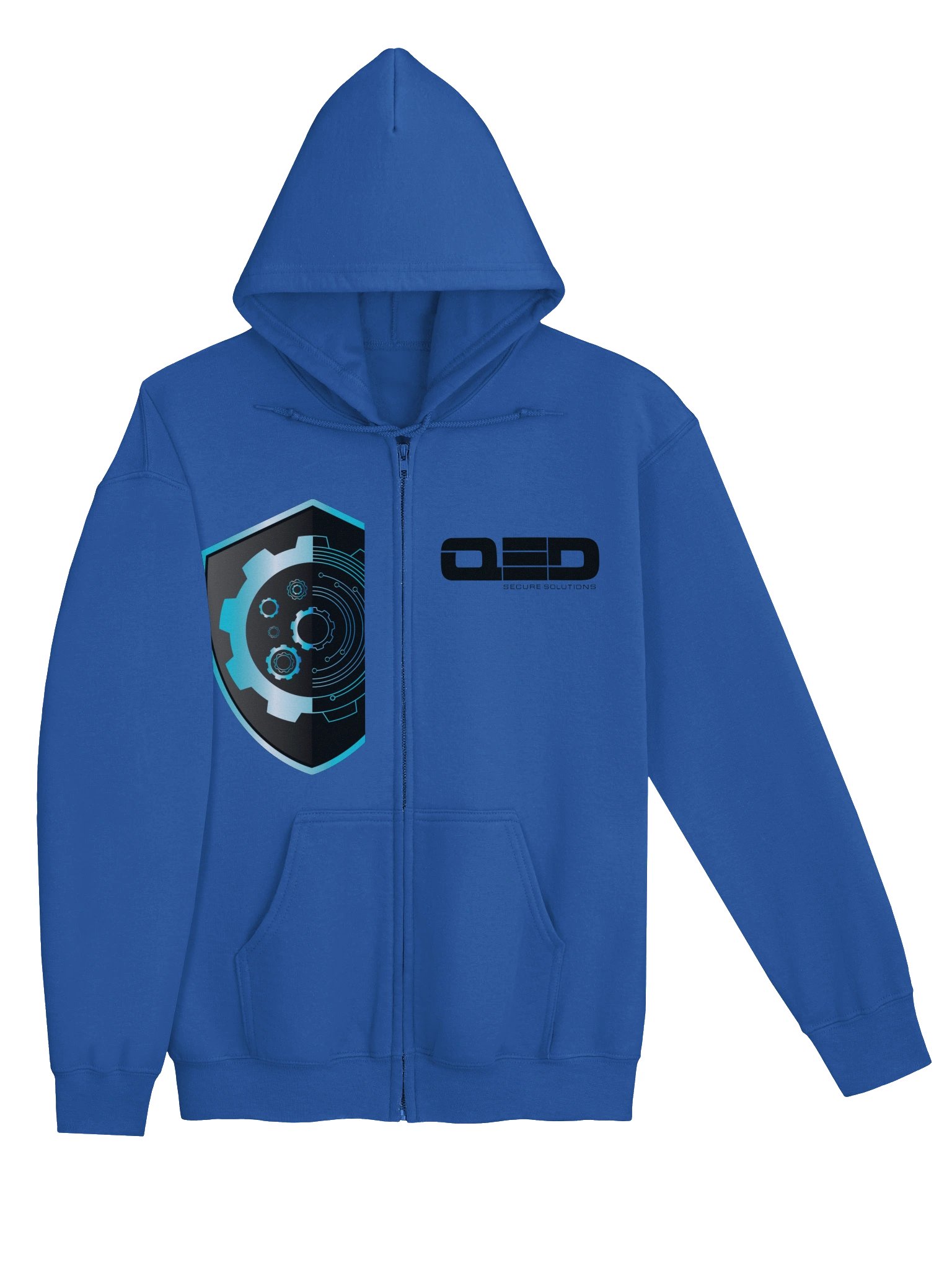 QED Blue Logo Shield Zip Hoodie product image (3)