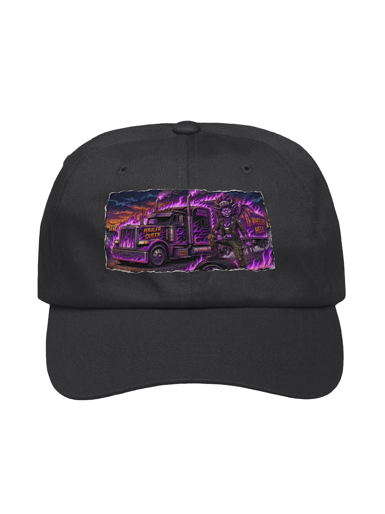 Flaming Hauler Queen Dad Hat product image (1)