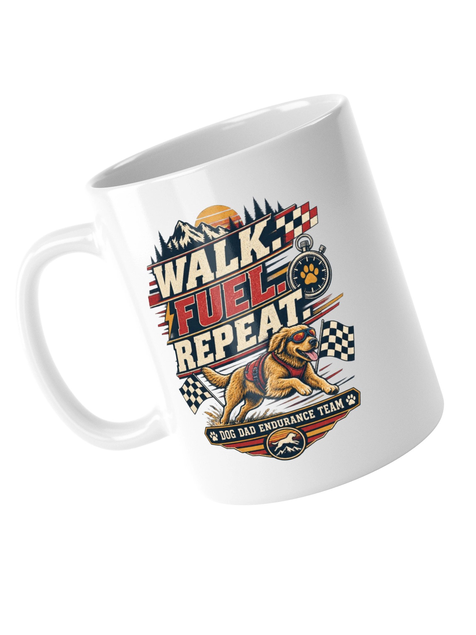 Walk Fuel Repeat Mug | Dog Dad Endurance Team Coffee Mug product image (13)