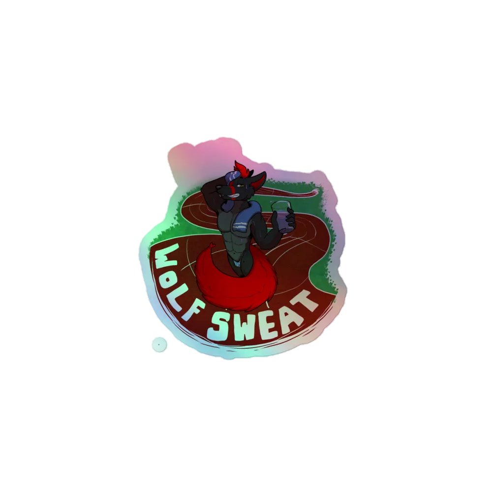 Fury's Wolf Sweat! Holographic Sticker product image (1)