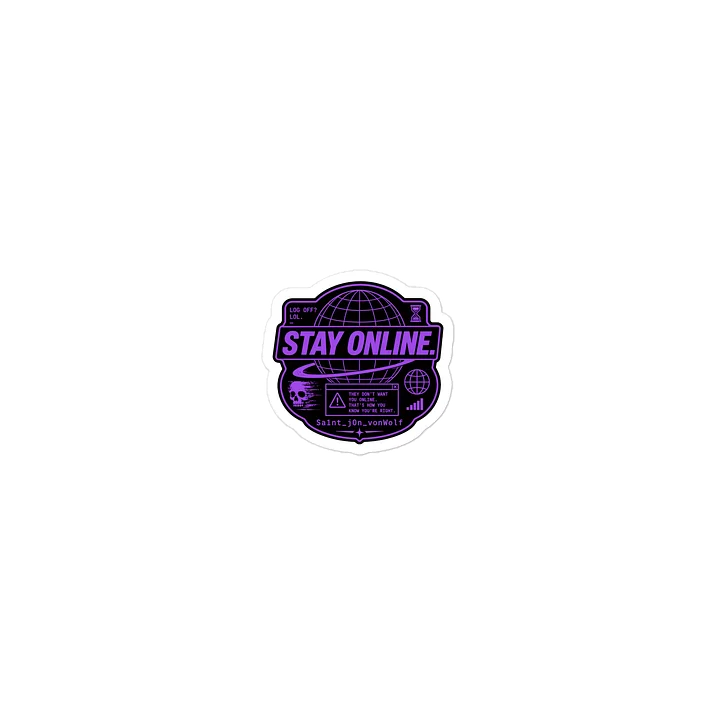 STAY ONLINE PURPLE STICKER product image (1)