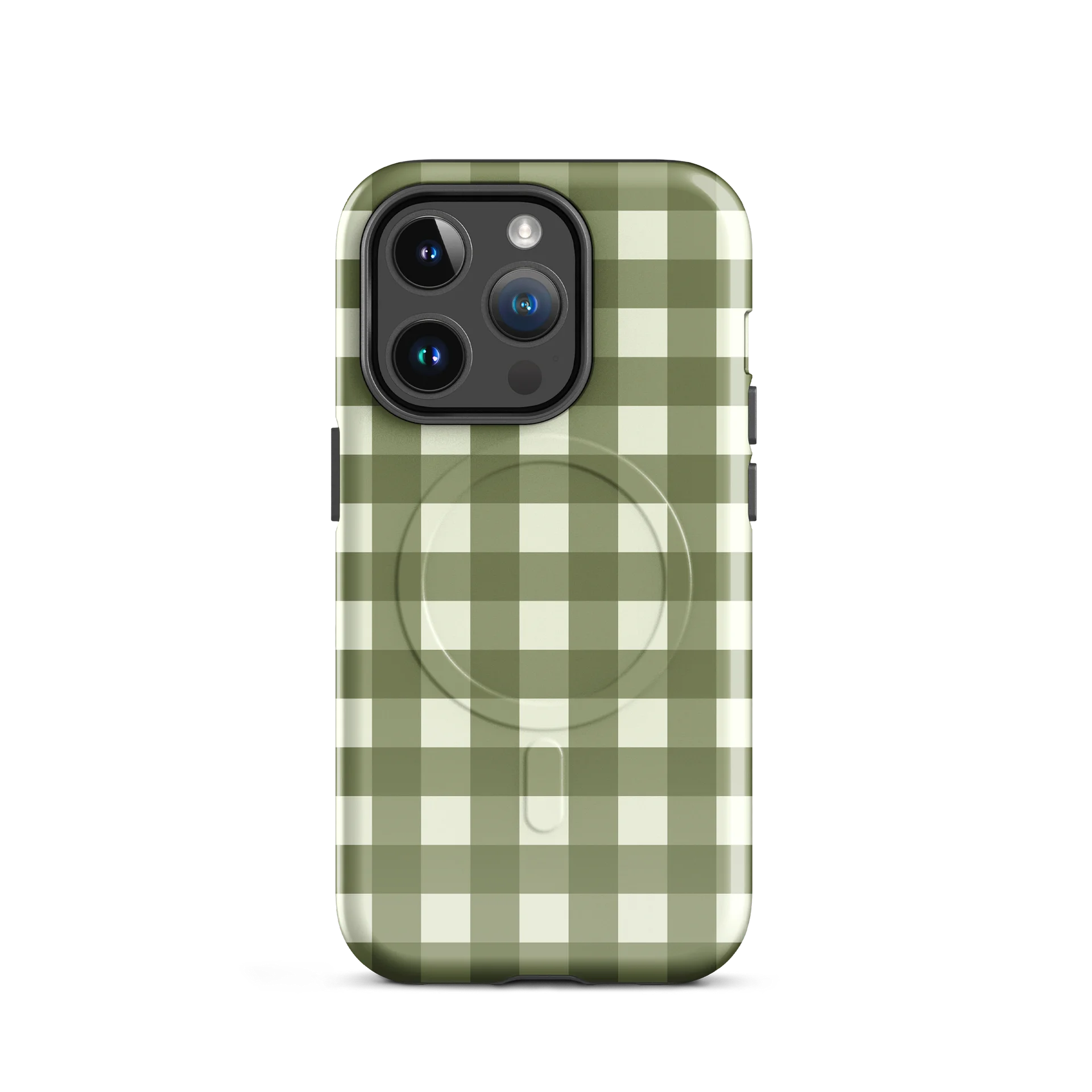 Green Gingham MagSafe iPhone Case product image (2)