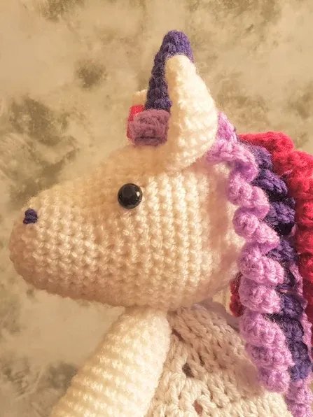 Maria The Unicorn Baby Lovey Security Blanket Crochet Pattern - Crafting Happiness product image (3)