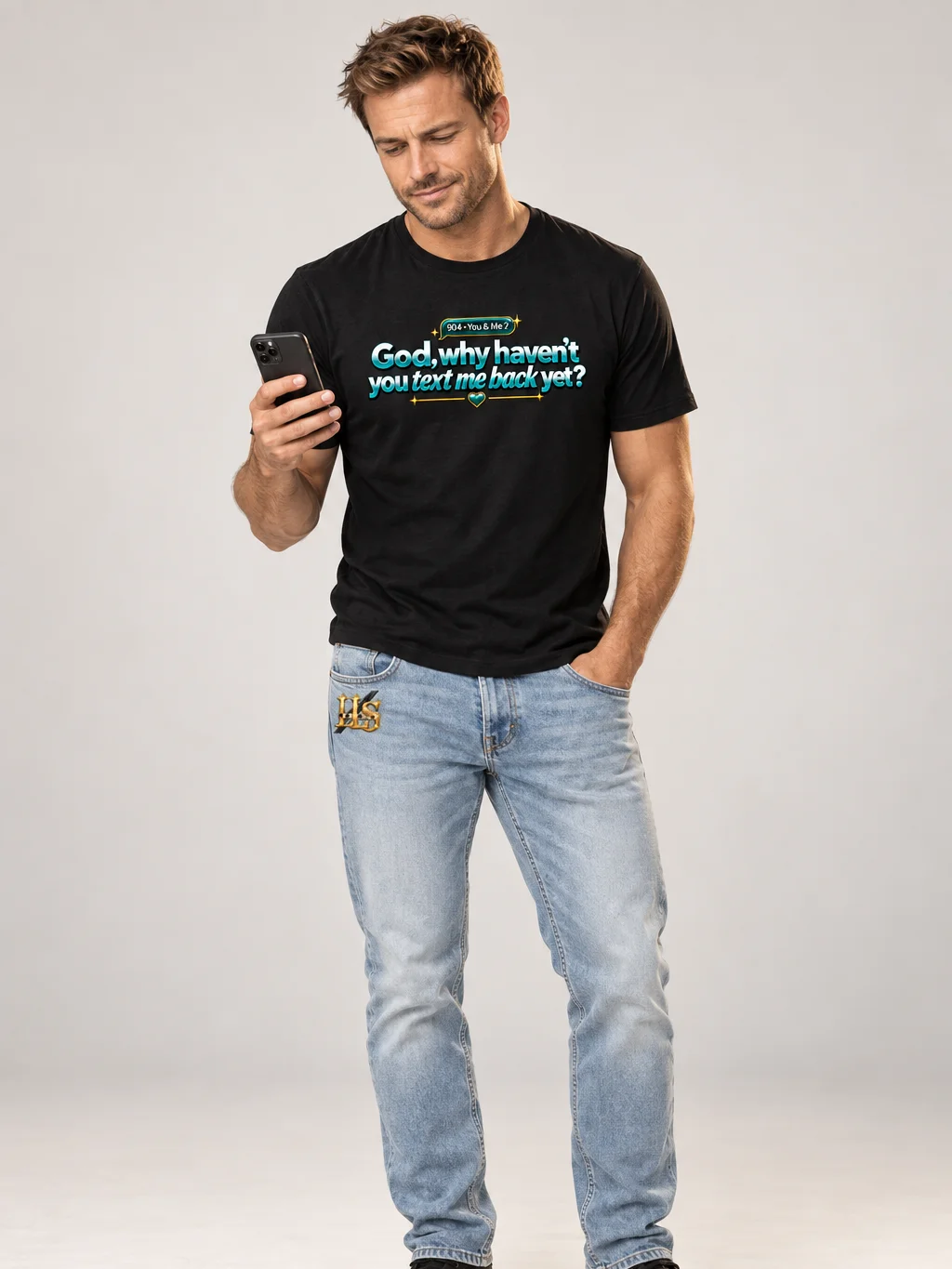904 You & Me 2 God — Through Jesus Black T-Shirt product image (5)