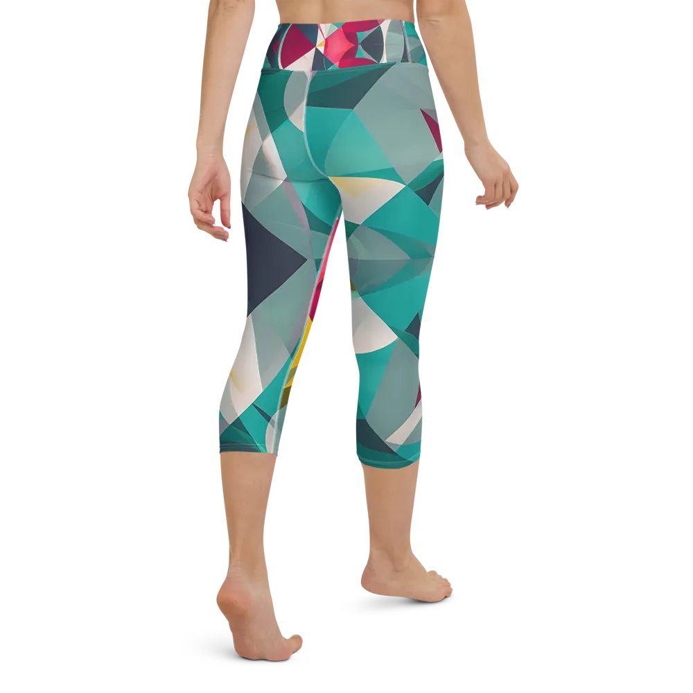 Abstract Lithographic Pattern Design Yoga Capri Legging - V9 product image (1)