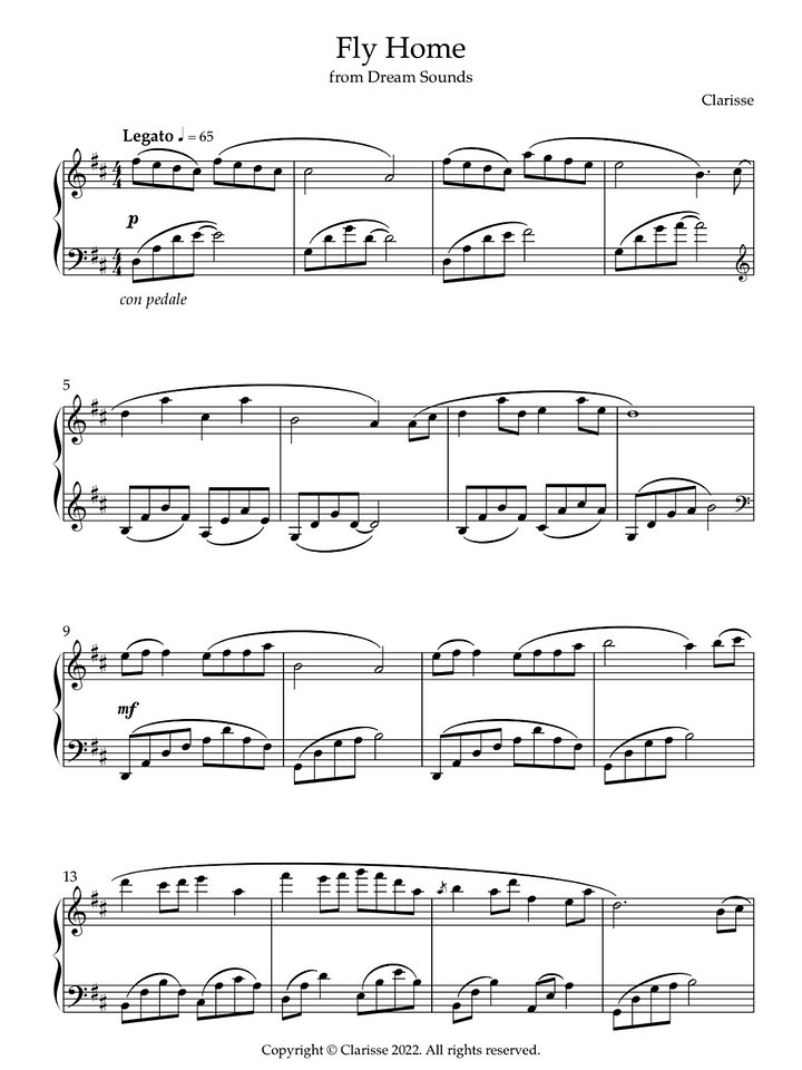 Fly Home - Sheet Music product image (1)