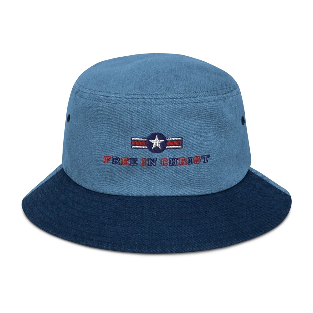 Free In Christ Patriotic Bucket Hat product image (1)