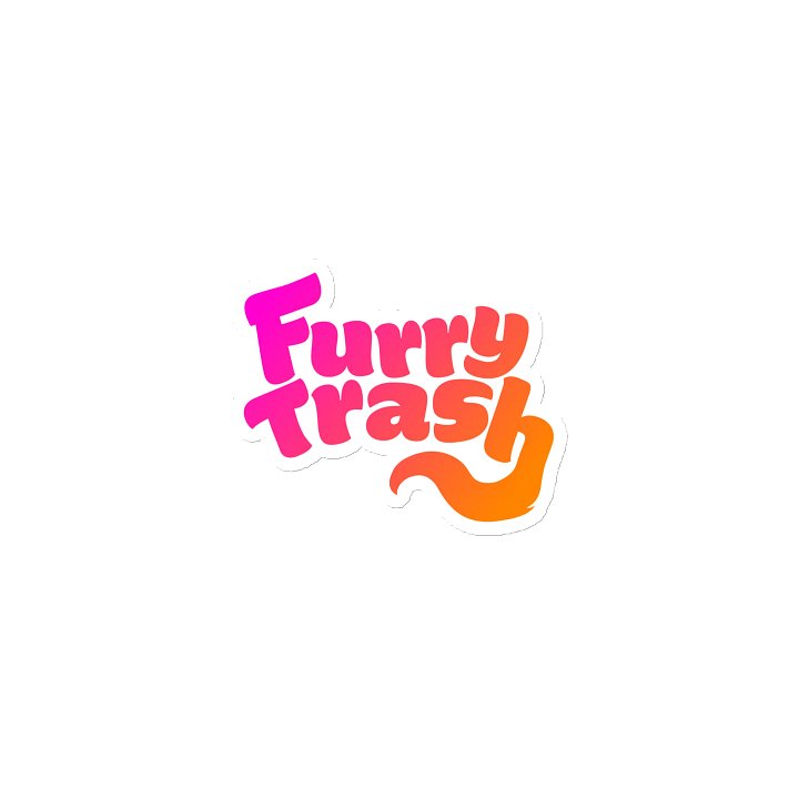 Furry Trash Magnet – Bubble Logo (Sunrise Gradient) product image (1)