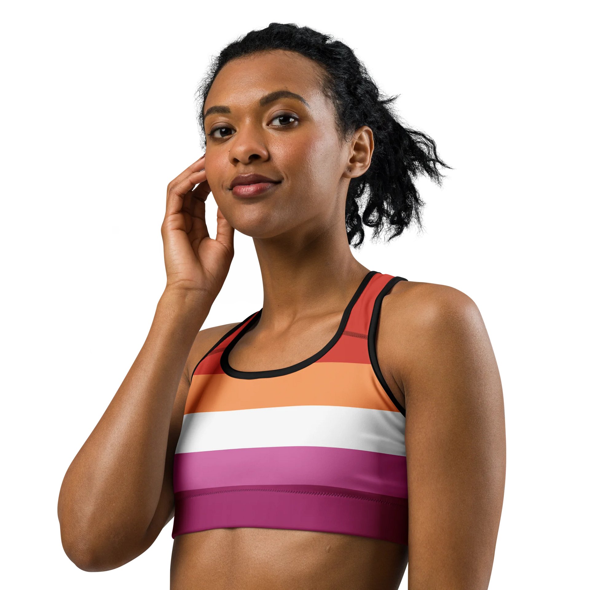 Lesbian Pride Flag Sports Bra product image (2)