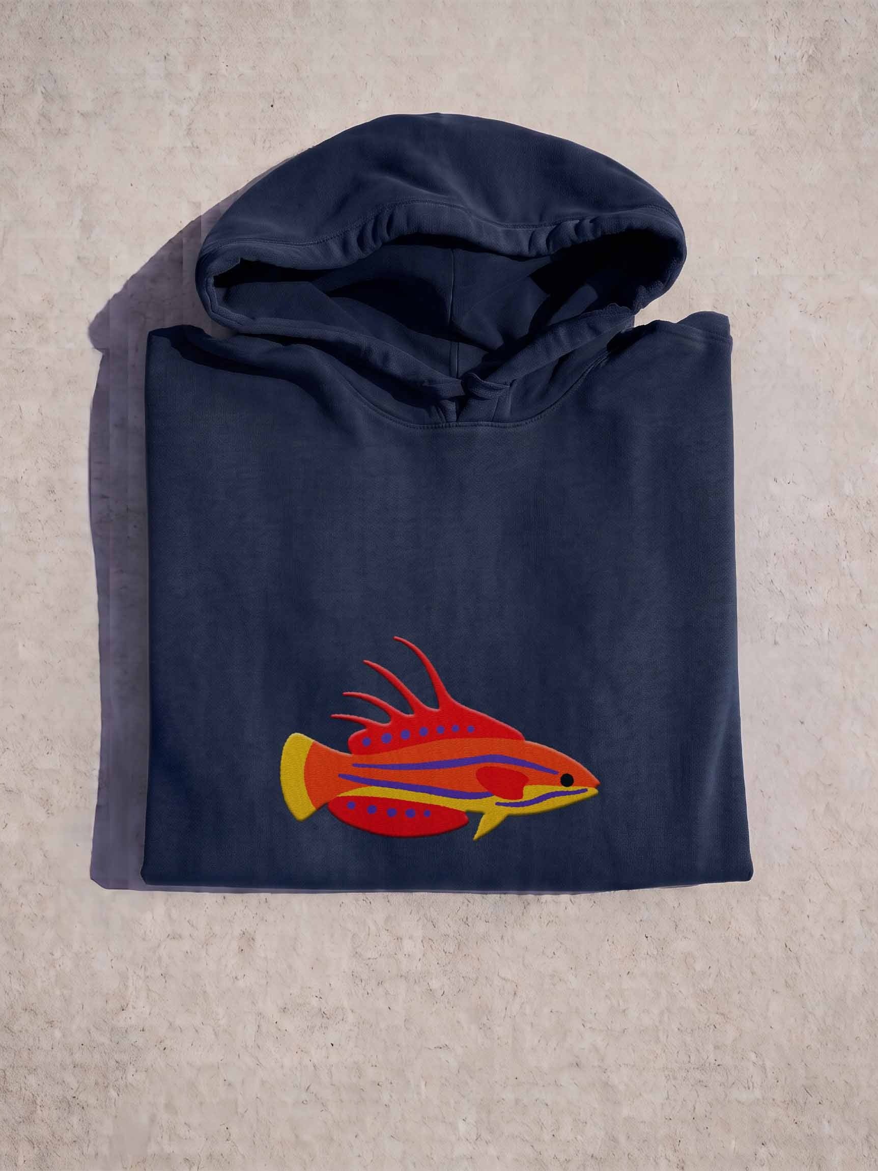 Carpenter's Wrasse Premium Hooded Sweatshirt (Embroidered) for Reef and Marine Aquarium Lovers product image (1)