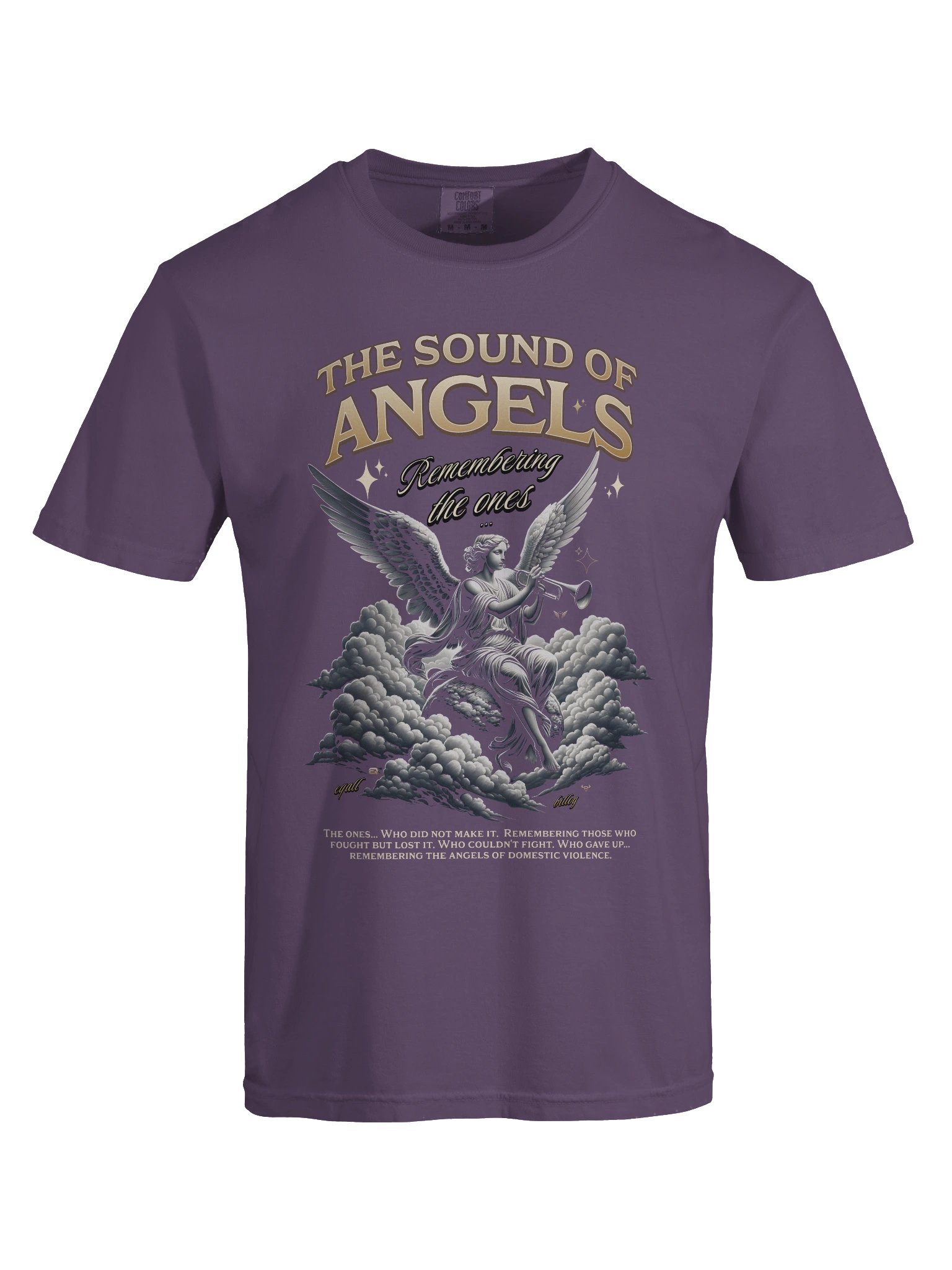 Comfort Colours_The Sound of ANGELS Unisex T-shirt_EQALL® Billog Collection Campaign_Golden / Black product image (7)