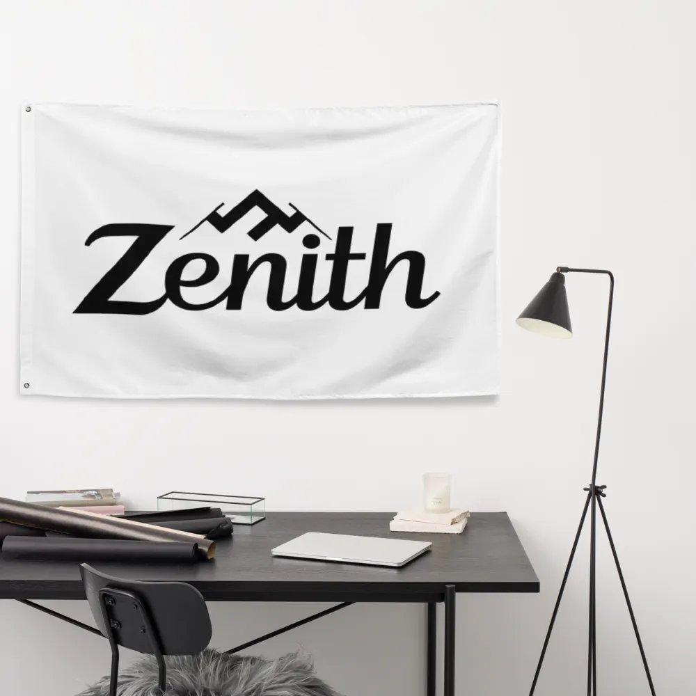 White Zenith All-Over Print Flag with Mountain Design - 34.5x56 inches product image (1)