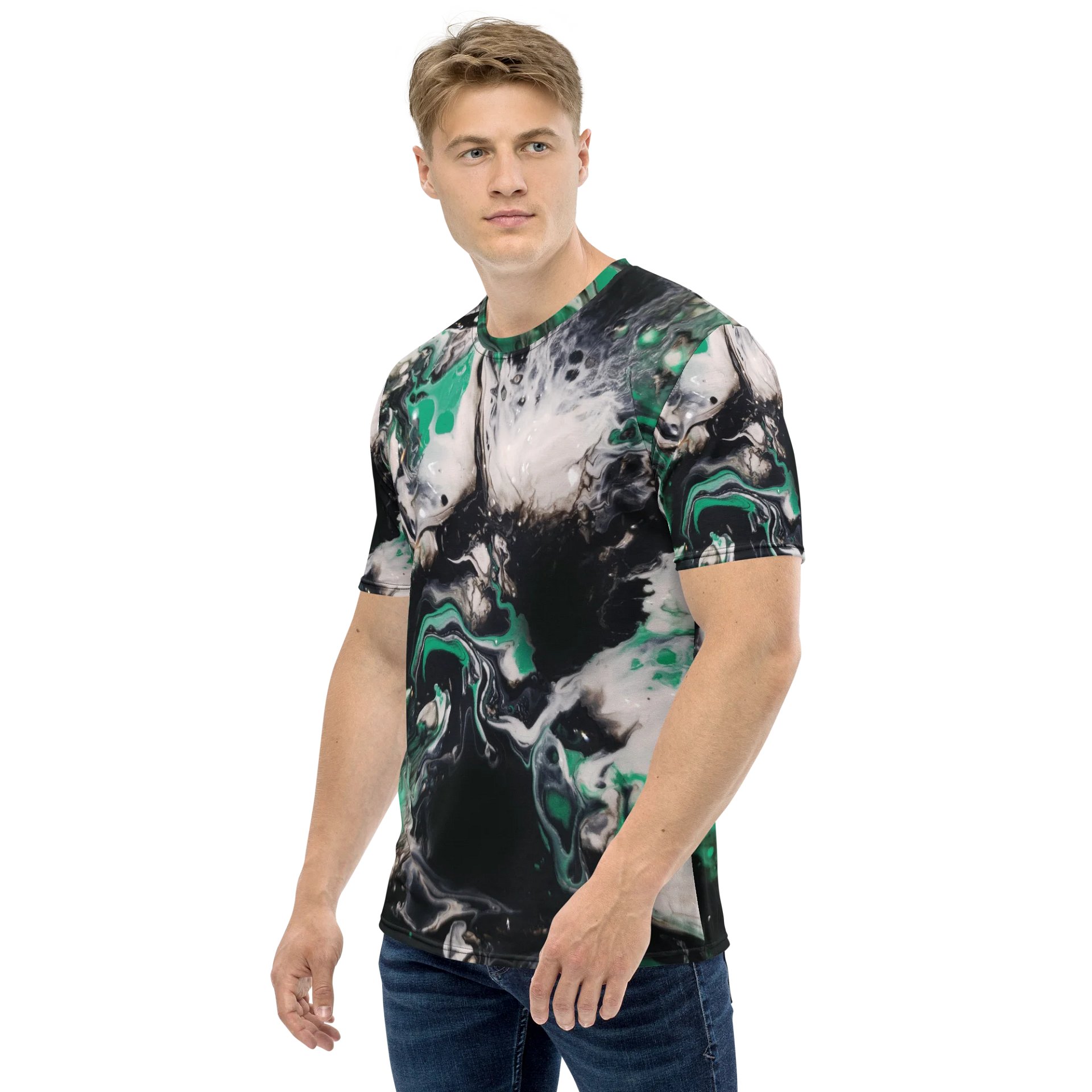 Green Waves - Vivid Expression All-Over Print Tee product image (3)