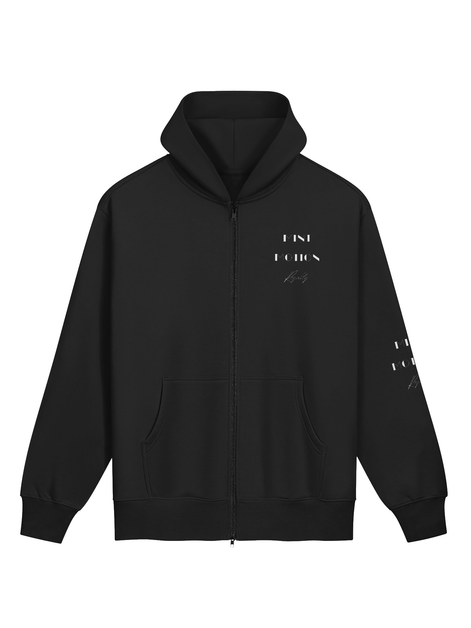 Royalty Series White Print Comfort Zip Hoodie product image (1)