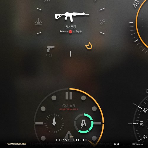 Watch and instrument inspired HUD concept design explorations.