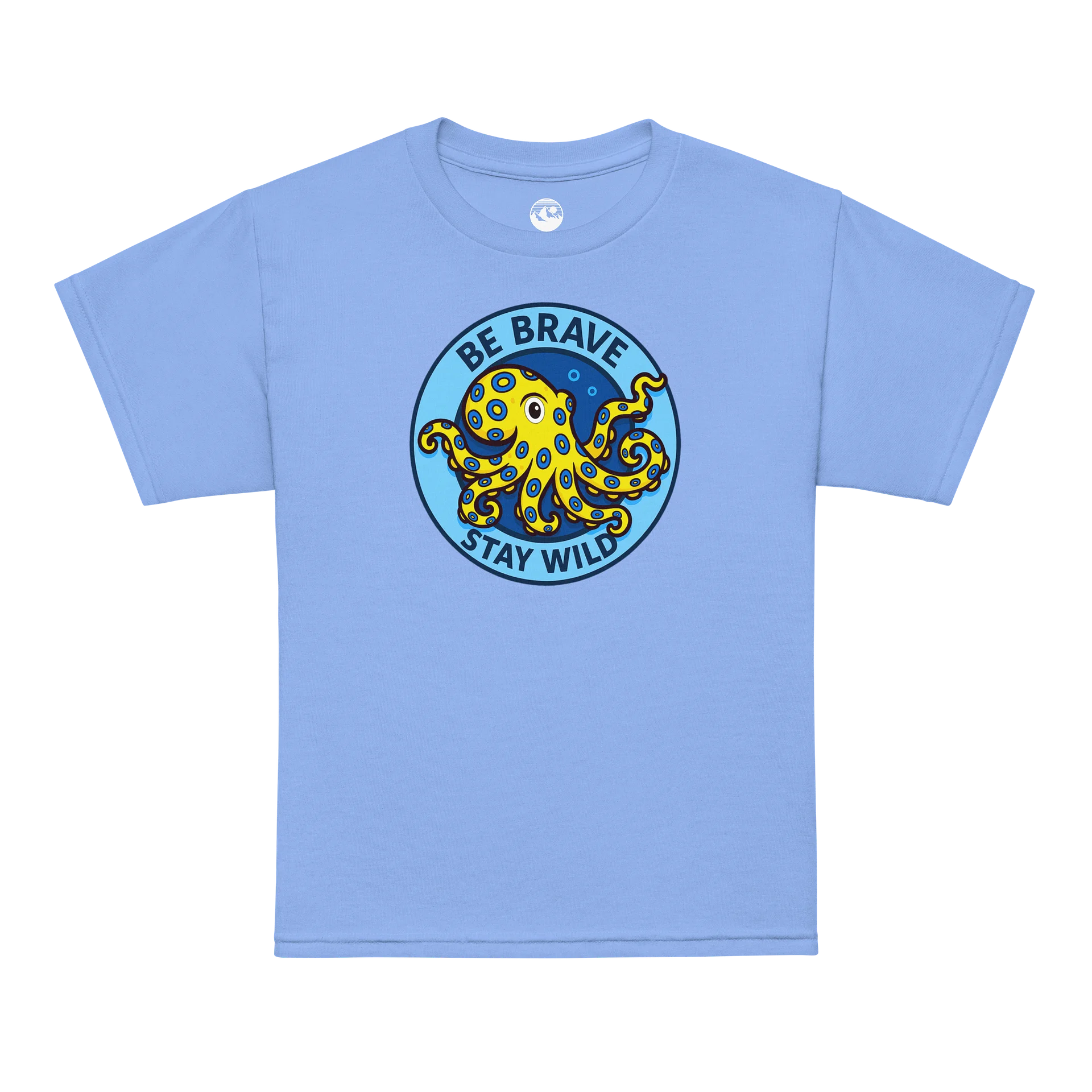 Brave Blue Ring Octopus Youth Sports T-Shirt product image (1)