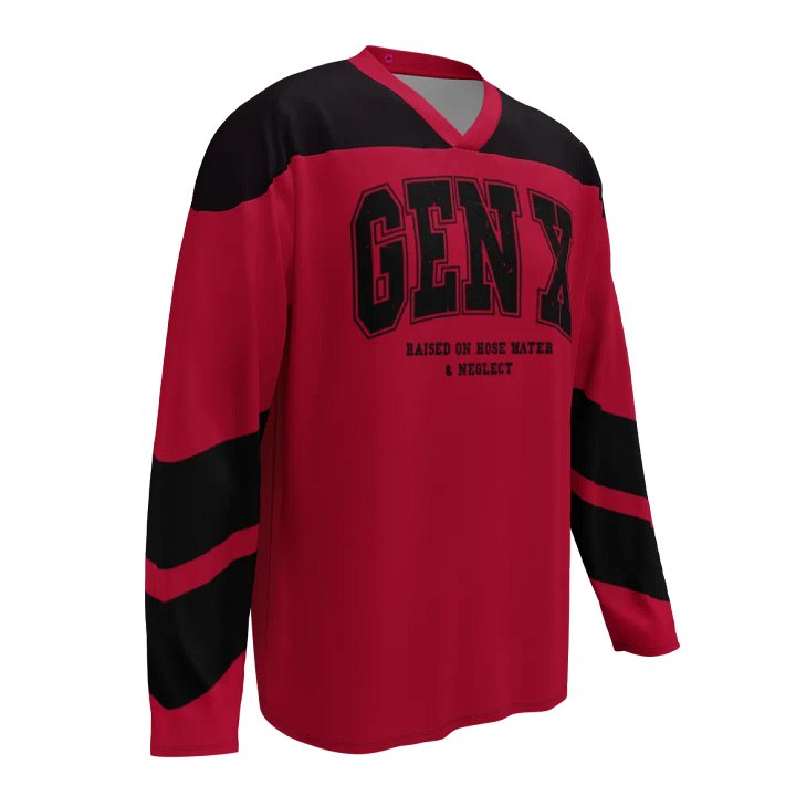 Distressed Gen X Hockey Fan Jersey product image (1)