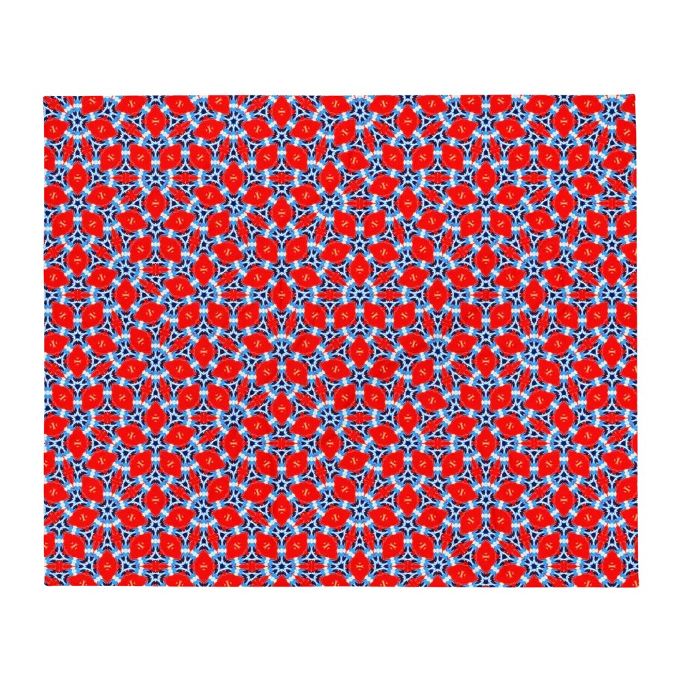 Blue & Red Diamond Throw Blanket product image (4)