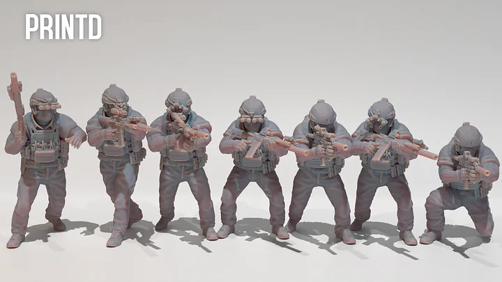 PMC High Risk Contractors - Modern Warfare Wargame Hobby Resin Scale Models product image (2)