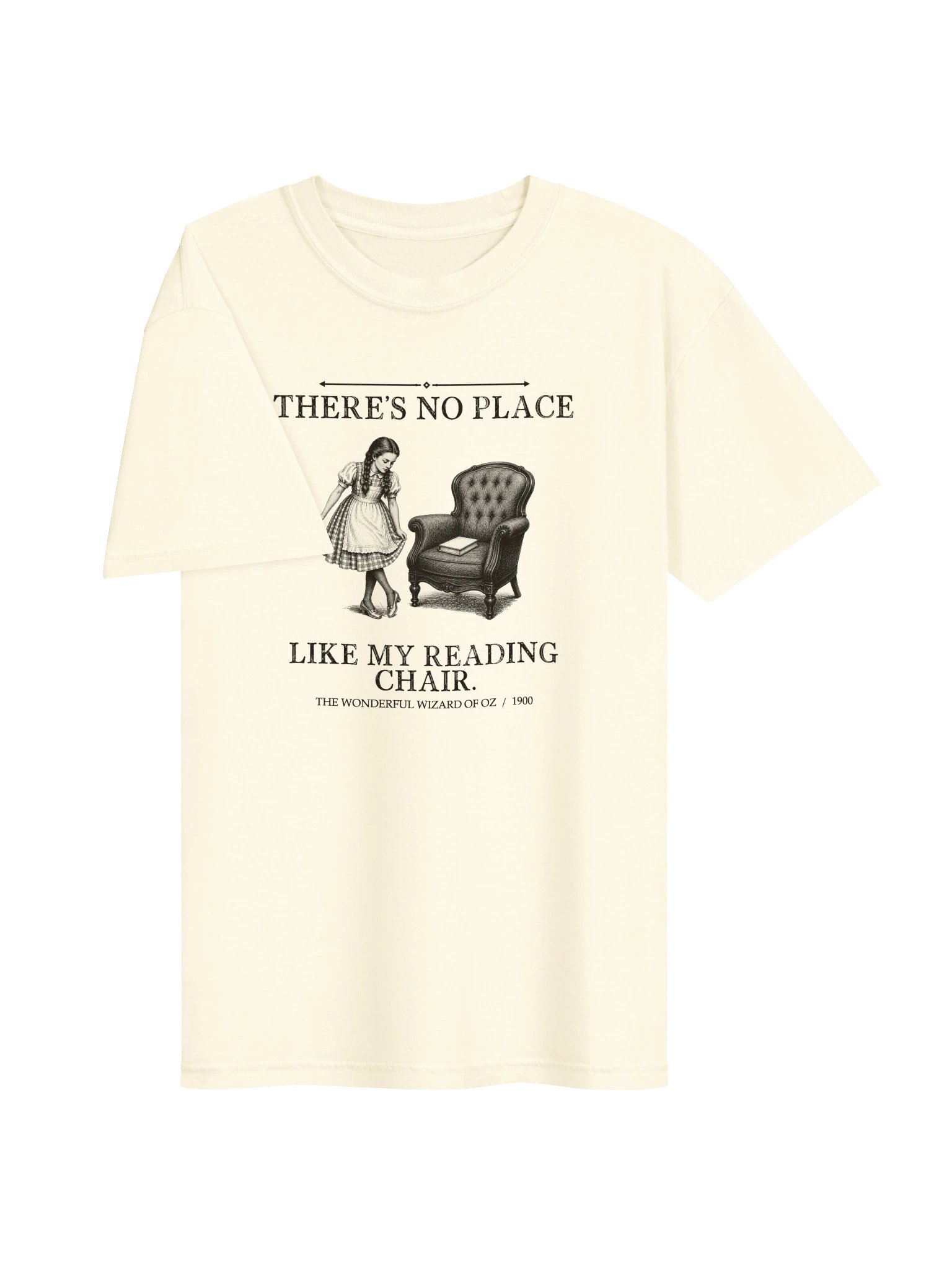 There S No Place Like Reading Chair -- The Wonderful Wizard of Oz Tee (Light) product image (9)