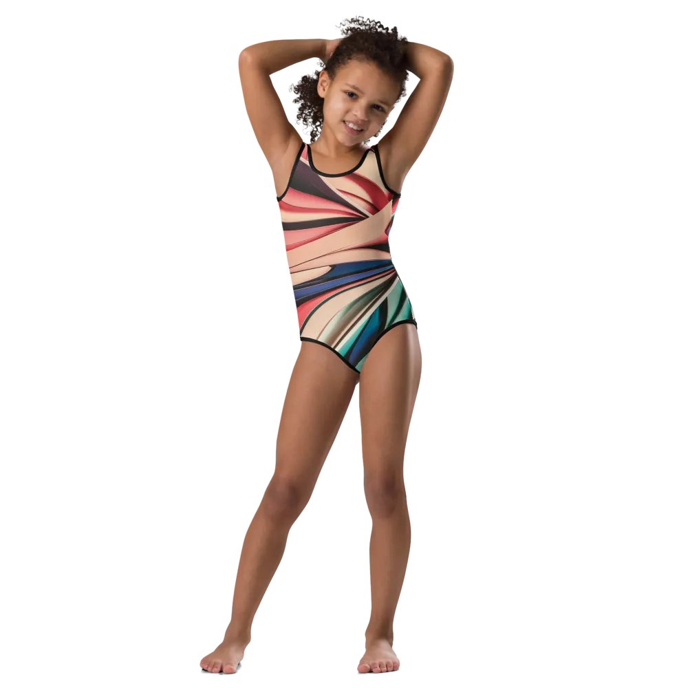 TDS Music Kids Abstract Swimsuit in Vibrant Colors (Sizes 2T-7) product image (9)