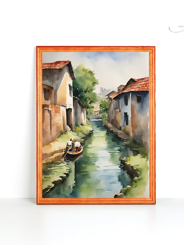 Watercolour Painting Printable Wall Art of BACKWATER product image (1)