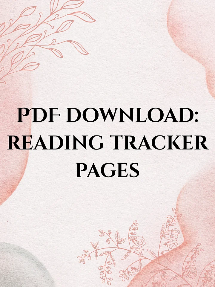 PDF Download: Reading Tracker Pages product image (1)