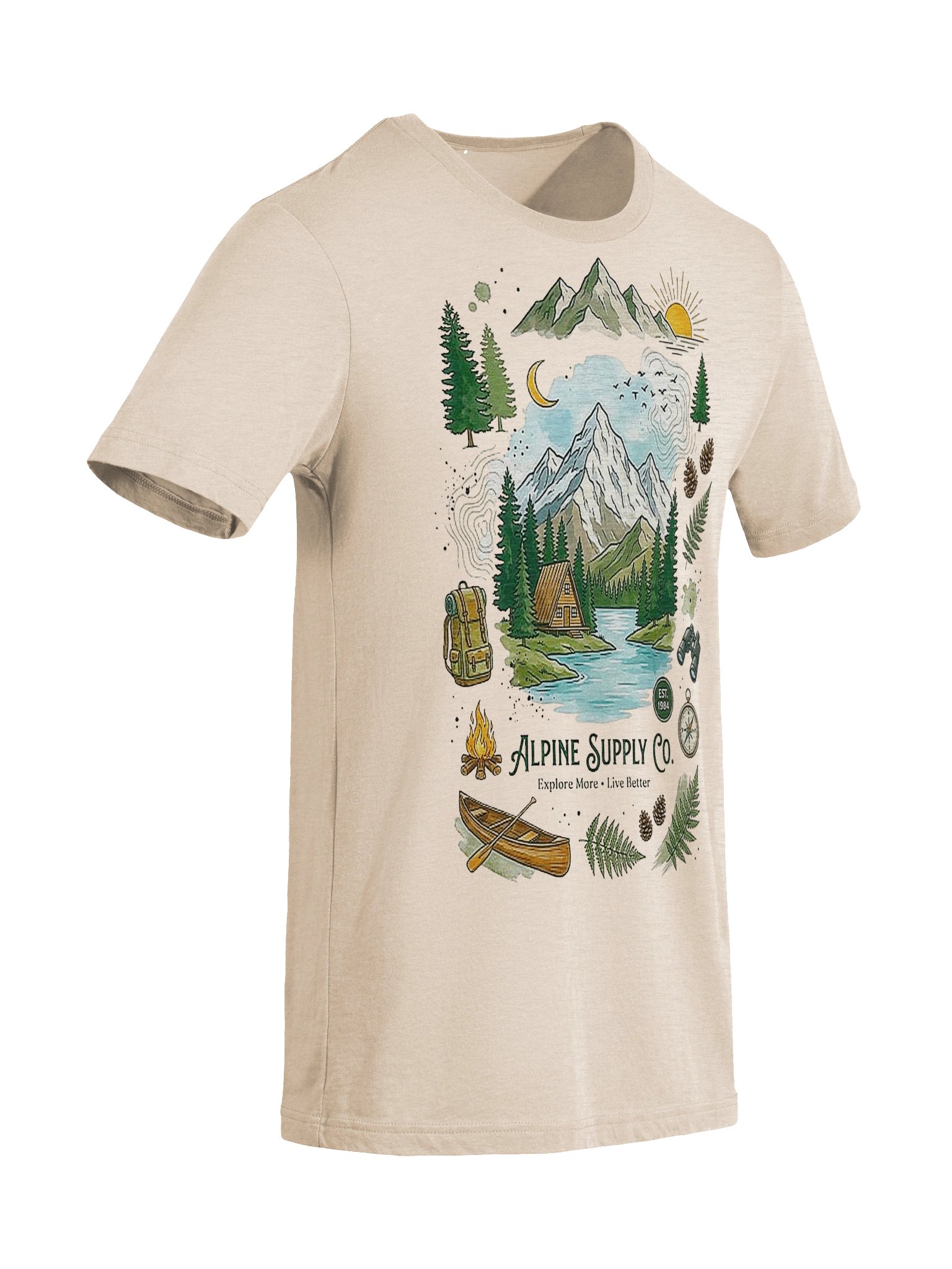 Alpine Supply Co Vintage Outdoor Adventure Triblend Tee product image (25)
