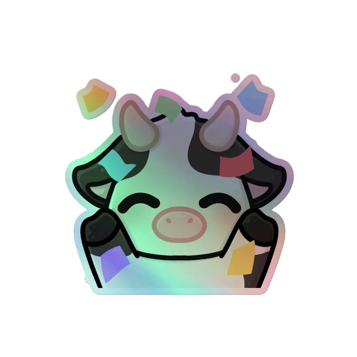 Holographic Shiny Hype Cow Sticker product image (2)